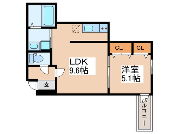 ラフィーネ聖天坂Ⅶ番館の物件間取画像